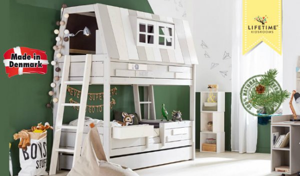 Оригинальные кровати-домики из массива скандинавской сосны — сеть салонов «Мир Детской Мебели»