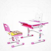 Парта и стул Rifforma Comfort 07 розовый — сеть салонов «Мир Детской Мебели»