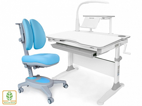 Комплект парта и кресло Mealux Evo 30 - голубой — сеть салонов «Мир Детской Мебели»