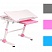Парта Mealux Duke - белый/ белый /накладки розовые — сеть салонов «Мир Детской Мебели»