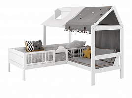 Кровать угловая "Пляжный домик" с диванчиком Lifetime — сеть салонов «Мир Детской Мебели»