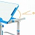 Парта и стул Mealux BD-08 Teddy белый /накладки голубые — сеть салонов «Мир Детской Мебели»
