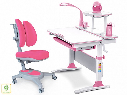 Комплект парта и кресло Mealux Evo 30 - розовый — сеть салонов «Мир Детской Мебели»