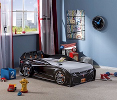 Кровать-машина Spyder Cilek черная — сеть салонов «Мир Детской Мебели»